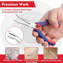 WORKPRO 2-Piece 6" Mini Needle Nose Pliers Set(Smooth Jaw), Long Nose Pliers, Bent Nose Pliers with Comfort Grip… — 6