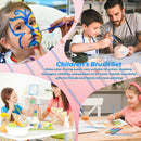 162 Pcs Paint Brushes Bulk, Round Flat Tip Acrylic Paint Brushes Set for Kids Classroom Crafts Oil Watercolor Canvases Face Painting Touch Up — 6