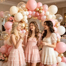 Blocesa Pearl Pink and Gold Balloons Arch Kit Double Stuffed,Party Decor. | Pink Gold — 4