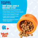 West Paw Zogoflex Toppl Interactive Treat Dispensing Puzzle Dog Toy for Mental Stimulation & Enrichment-Holds Kibble & Treats-Lickable, Freezable & Dishwasher Safe-Made in USA-Large-Granny Smith Green — 2