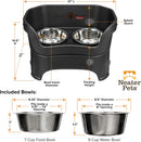 Neater Pet Brands Neater Feeder Deluxe Mess Proof Dog Bowls Elevated for Large Dogs Over 40 lbs, Made in USA, No Spill Raised Dog Food Bowl Stand Feeding Station, Food and Water Bowl Set, Black — 7