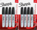 SHARPIE Permanent Markers, Large, Chisel Tip, Black,Marks on Paper, Plastic, Metal, and More, 4 Count (Pack of 2) — 1