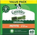 Brand Greenies Petite Natural Dental Dog Treats, Original Flavor, 60 Count