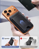 for MagSafe Wallet with Stand, Adjustable Stand Magnetic Wallet for iPhone, RIFD Blocking Phone Credit Card Holder for iPhone 17/16/15/14/13/12 Series, Not for iPhone 13/12 Mini(Black) photo 3