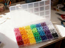 28 Colors Pony Beads Kit for Bracelets, 700PCS 6x9mm Plastic Kandi Beads Bulk for Jewelry Making — 4