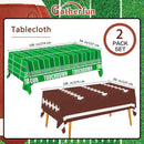 Gatherfun Football Party Decorations Disposable Tablecloth Plastic Touchdown Table Cover for Birthday Football Party Games Decoration 54 X 108Inch，2 Pack — 2