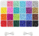 4500pcs 24 Color Seed Beads 4mm 6/0 Round Beads for Bracelet Making — 1