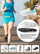 4D Cloud Insoles for Women and Kids, Arch Support Insoles, Memory Foam Insoles, Shock Absorption and Cushioning Sports Shoe Insoles for Foot & Joint Support (S Men 6-7 | Women 7-8) - Black — 6