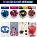 Gold Flakes for Resin - 30 Metallic Colors, Craft Foil with Tweezers for Resin Art, Nail Art, Jewelry & Candle Making — 4
