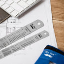 Mr. Pen- Metal Straight Edge Ruler, 2 Pack, 6" and 12", Rose Gold | 6, 12 inch — 6