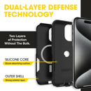 OtterBox iPhone 15 Pro Max - Commuter MagSafe Case - Slim & Tough - Pocket-Friendly - Dual Layer Drop Protection - Port Covers – Non-Retail Packaging - Black — 6