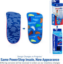 PowerStep Pinnacle Junior 3/4 Insoles, Children's Foot Pain Relief, Arch Support for Girls and Boys, Unisex, Supports Alignment, Posture & Balance in Kids, Made in the USA (Youth 3-4) - Blue/Red — 2