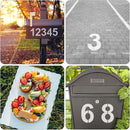 4 Inch Number Stencils Plastic Number Stencils Reusable Digital Painting Templates for Cake Stencil Address Templates — 5