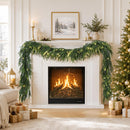 N&T NIETING 9FT Christmas Norfolk Pine Pre-Lit Garland with 70 LED Lights Real Touch Prelit Garland Christmas Greenery Garlands for Table Mantle Fireplace Stairs Indoor Outdoor Xmas Decorations — 2