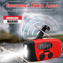Hand Crank Radio with LED Flashlight,2000mAh NOAA AM FM Emergency Radio | Red — 2