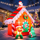 MGparty 7.5 FT Tall Christmas Inflatables Gingerbread House Built-in LED Lights Blow Up Christmas Decor for Xmas Party Holiday Outdoor Garden Lawn Yard Decorations — 1