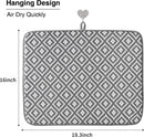 Dish Drying Mat for Kitchen 2 Pack, Ultra Absorbent Microfiber Dishes Drainer…