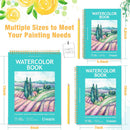 Watercolor Paper Pad, 5.5"x8.5” (24 Sheets, 140lb/300g), Spiral - Bound with Tear - Line. A Watercolor Journal and Sketchbook for Adults & Kids - Ideal for Smaller - Sized Exercises or Travel | Teal | 5.5" x 8.5" Spiral Bound — 7