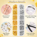 1200Pcs Crimp Beads Supplies for Jewelry Making, Including Crimp covers, Crimp Tubes, Bracelet Clasps and Closures,… — 4