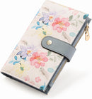 yiijay Women's Wallets RFID Blocking Leather Trifold Clutch Wallet Credit Card Holder Ladies Travel Wallet Purse with Passport/Pen Holder