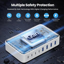 USB C Charger 200W USB C Charger Block,Upgraded GaN III 8-Port Fast Charging Station Hub,PD 65W Laptop Charging Adapter Compatible with MacBook Pro/Air,DELL,Steam Deck,iPhone 16/15/14,Galaxy S23/22 photo 4