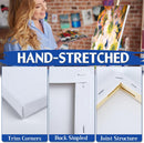 Halobios Blank Canvases - 8x10in Stretched Canvases, 20 Pack, 5/8 Inch Profile, 100% Cotton Artist Framed Canvas for Acrylics, Oils & Other Painting Media | 20 Pack - 8×10IN — 2