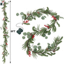 DR.DUDU 6FT Christmas Garland with Lights Mantel Decorations — 3