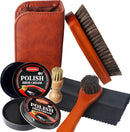 Black Brown Shoe Polish Kit Saddle Soap Mink Oil Shoe Shine Kit | Black Polish 7pcs — 1