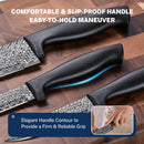 Gourmetop 3PCS Kitchen Knife Set with Cover, Sharp Black Knives for Cooking — 3