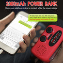 Hand Crank Radio with LED Flashlight,2000mAh NOAA AM FM Emergency Radio | Red — 3
