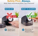 Bostitch Office Electric Pencil Sharpener, Heavy Duty, Stall-Free, Black — 3