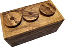 3 Wheel Combination Secret Lock Puzzle Box — 1