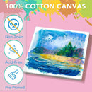 ESRICH Mini Canvases for Painting 4x4 Canvas Value Pack of 48PCS, 2/5In Thickness Small Canvas, Great for School Projects, Kids Birthday Party and Wall Decoration, White | 4x4in-48 Packs — 3