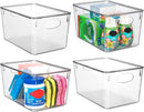 CLEARSPACE Plastic Storage Bins With lids – Perfect Kitchen Fridge Organizer, Pantry Organization, Cabinet Organizers (4 Pack) — 1