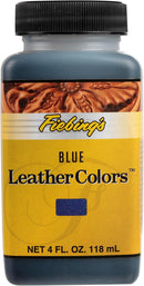 Fiebing's LeatherColors (4 Fl Oz, Blue) - Leather Dye for Natural Leather - Water-Based, Non-Flammable Formula - Permanent & Penetrating Color for Shoes, Boots, Furniture - Safe for Institution Use — 1
