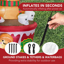 ZPISF 6 FT Christmas Inflatables Outdoor Decorations, Cute Christmas Blow Up Yard Decorations Gingerbread Man in Hot Cocoa Mug Scene for Garden Lawn Xmas Decor — 6