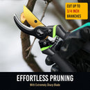 Ultra Sharp Japanese Steel Pruning Shears - Cuts 3X Easier, Weak Hand Arthritis Clippers, Rust-Resistant Titanium Coated Pruner, Effortlessly Cuts 3/4 Inch — 3