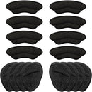 MasterMo Heel Grips Liner Cushions Inserts for Loose Shoes, Heel Pads Snugs for Shoe Too Big Men Women, Filler Improved Shoe Fit and Comfort, Stop Heel Slip and Blister (Black, 8 + 8) - 8+8 Black — 1