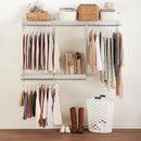 Rubbermaid Configurations Custom Closet Kit 3-6 Ft. Adjustable Metal Wire Shelving White Finish Expandable Organization System Hardware Included for Home Closet/Pantry/Laundry/Mudroom — 1