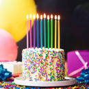 120 Pcs Tall Thin Birthday Candles Rainbow | 5.5 (Pack of 3) — 5