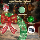 24 in Pre-Lit Christmas Wreath with 6H On/18H Off Timer — 2