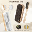 3Pcs Shoe Shine Kit, 2Pcs Horsehair Shoe Brush and a Suede Eraser — 2
