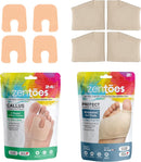 ZenToes Metatarsal Sleeves with Gel Cushions and Self-Adhesive U Shaped Felt Callus Pads - Bundle for Ball of Foot Care - Size Small, Beige 1