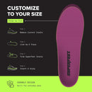 Superfeet All-Purpose Women's High Impact Support Insoles (Berry) - Trim-To-Fit Orthotic Arch Support Inserts for Women's Running Shoes - Professional Grade — 7