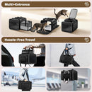 SHARLOVY Top and 2 Sides Expandable Cat Carrier 18x11x11 TSA Airline Approved
