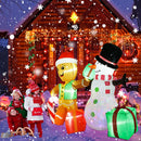 COOLWUFAN 6 FT Christmas Decorations Outdoor Inflatables Gingerbread Man Snowman Blow Up Yard Decor, Outdoor Inflatables Decorations with Rotating LED Light for Garden Patio Lawn Holiday Party Xmas — 4