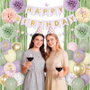 Fairy Lavender Birthday Decorations for Women Girls with Butterfly Stickers | Paste Purple — 5