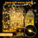 6 Pack Fairy Lights Battery Operated 7ft 20 LED Mini String Lights Twinkle Lights Silver Wire Firefly Starry Moon Lights for Mason Jars Wedding Party Christmas Centerpiece Table Decorations,Warm White | [6 Pack] 7 Feet 20 LED — 4