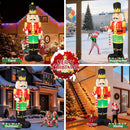 B&D 8FT Christmas Inflatables Nutcracker Soldier Outdoor Decorations, Christmas Blow Up Nutcracker Decorations with Candy Cane Built-in LEDs Inflatable Xmas for Holiday Party Outdoor Lawn Garden Decor — 8