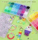 3000Pcs 56 Colors Pony Beads for Bracelet Making Kit, Rainbow Kandi Beads Friendship Bracelet Kit with 910pcs A-Z… — 3